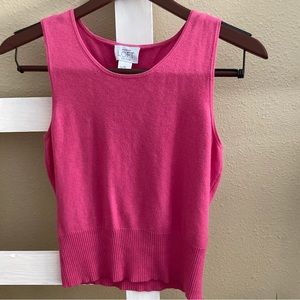 Ann Taylor Petites Cropped Sweater Vest Perfect Spring Pink